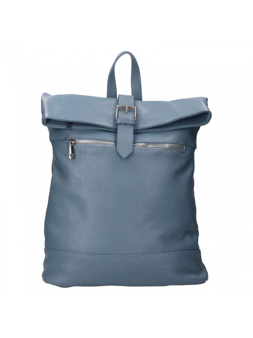 Dámský kožený batoh Italia Babet – světle modrá